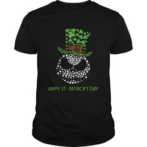 Happy St Patricks Day Jack Skellington Face Shirt